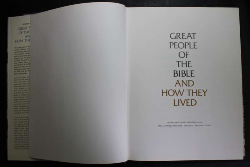 Great People of The Bible and How They Lived Hardcover Book by Readers Digest.