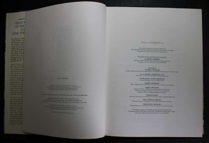 Great People of The Bible and How They Lived Hardcover Book by Readers Digest.