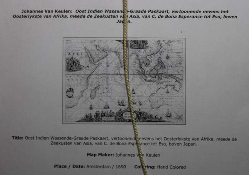 Oost Indies Map by Johannes van Keulen, 1690 - Framed Reproduction Print