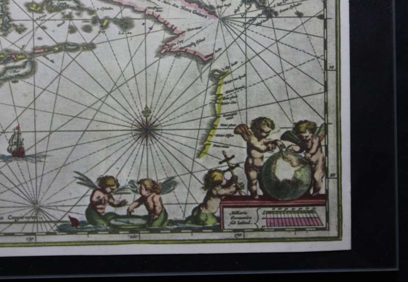 India Quae Orientalis Dicitur Map by W Blaeu 1638 - Framed Reproduction Print