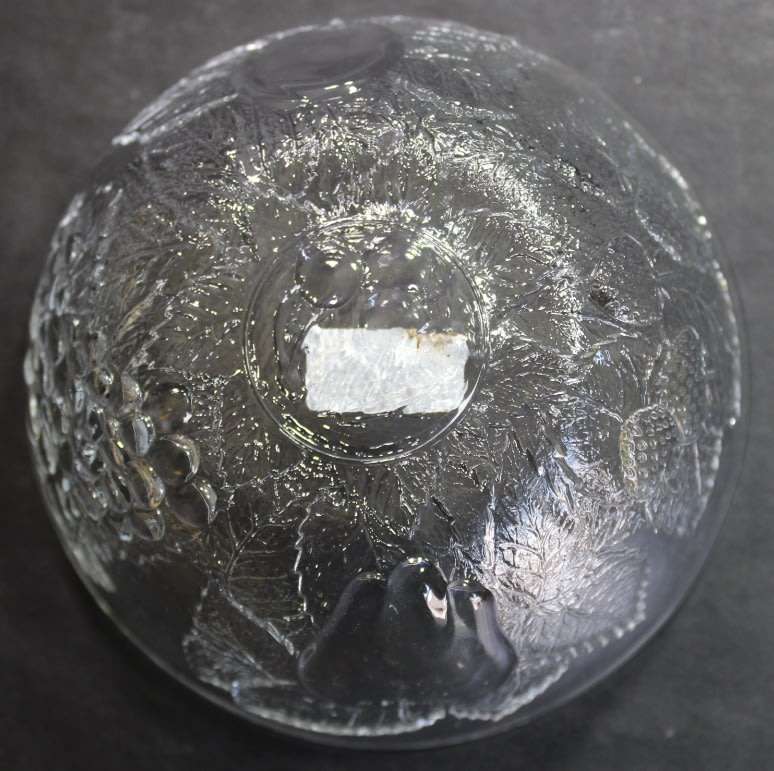 Pasabache Candy Glass Bowl with Lid, Gardenia Pattern, Made In Turkey.