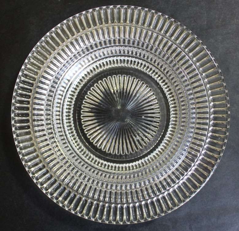 Classic Style Cut Glass Butter Dish with Lid