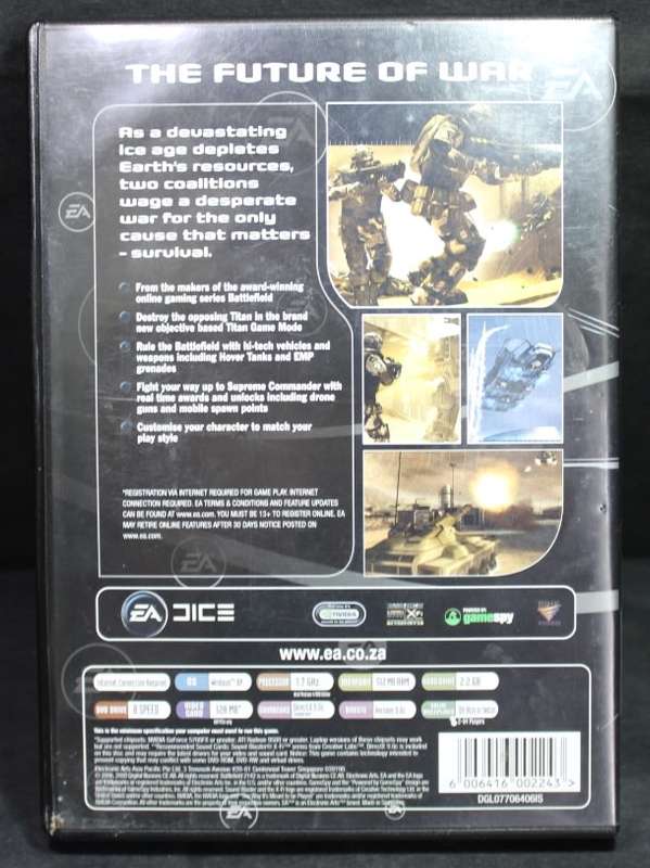PC DVD Battlefield 2142 Classic PC Game by EA.