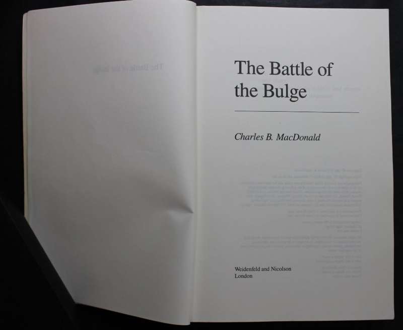 The Battle of the Bulge by Charles B MacDonald Softcover Book