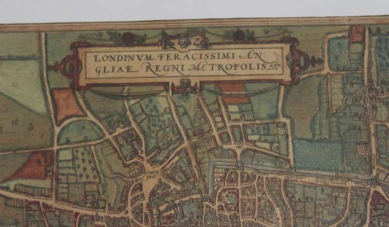 Tudor London 1574 Map Framed
