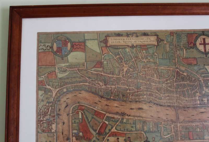 Tudor London 1574 Map Framed