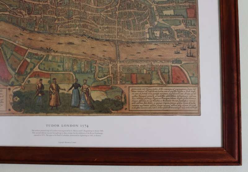 Tudor London 1574 Map Framed