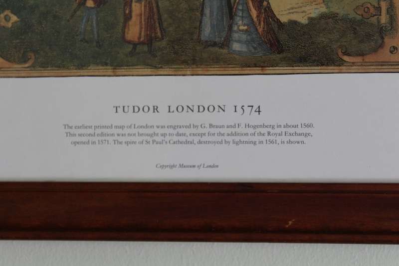 Tudor London 1574 Map Framed