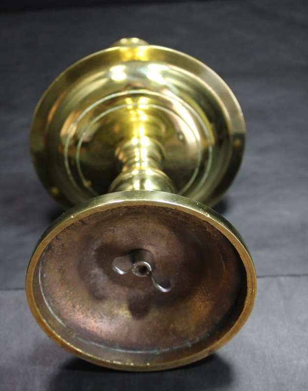 Antique Solid Brass Single Candle Holder.