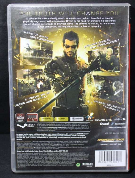 PC DVD Deus Ex Human Revolution by Square Enix Eidos