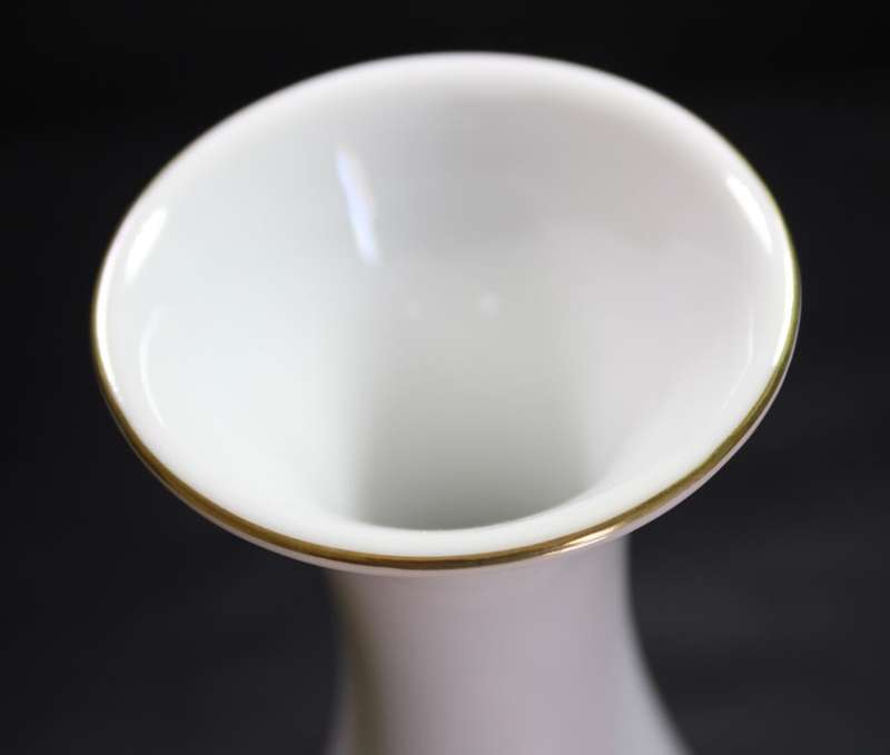 Elegant White with Gold Trim Footed Vase by Creidlitz Gemany