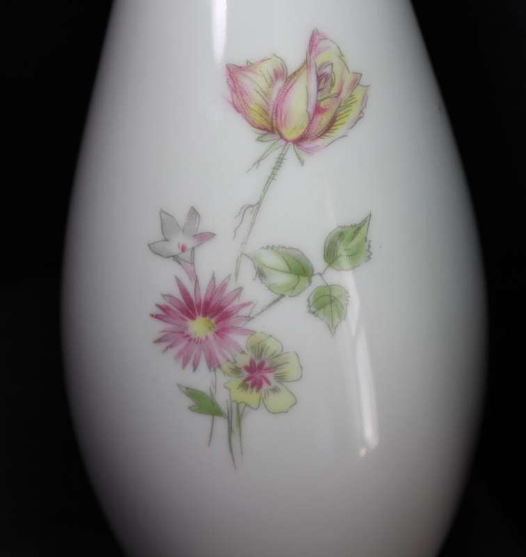 Elegant White with Gold Trim Footed Vase by Creidlitz Gemany