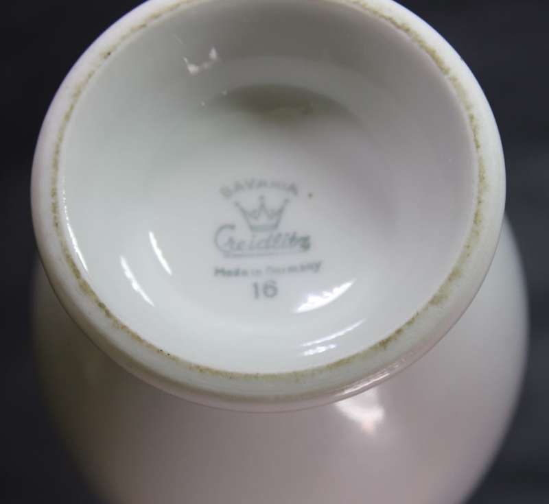 Elegant White with Gold Trim Footed Vase by Creidlitz Gemany