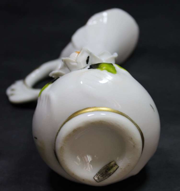 Miniature Jug with Flower Decoration Made In Taiwan