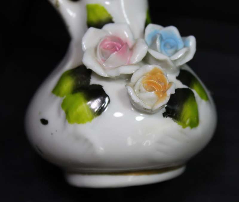 Miniature Jug with Flower Decoration Made In Taiwan