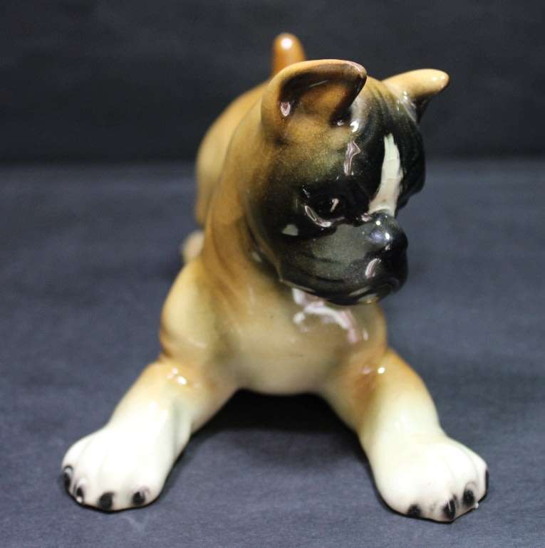 Cortendorf Boxer Puppy Porcelain Figurine