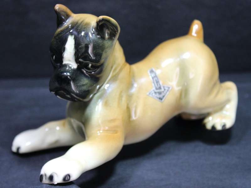 Cortendorf Boxer Puppy Porcelain Figurine
