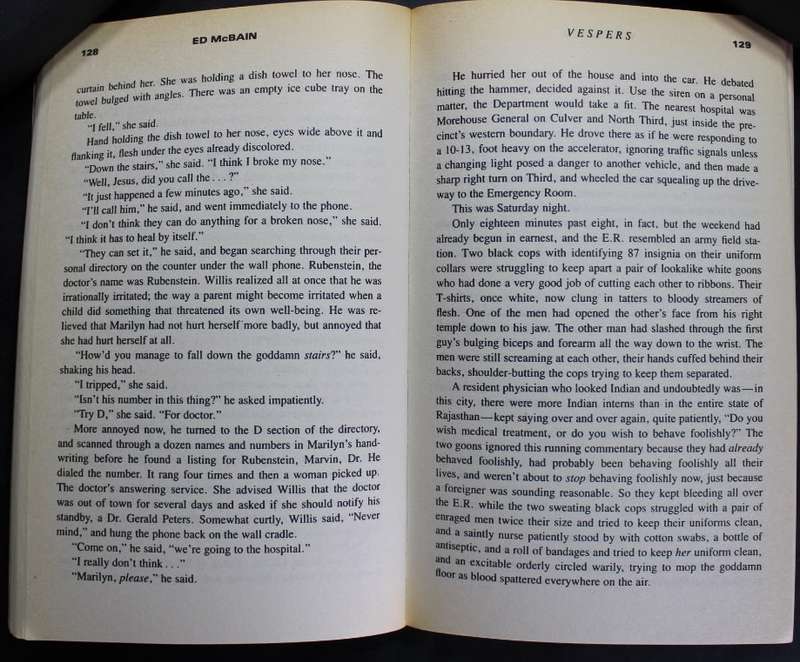 Ed McBain Vespers an 87th Precint Novel Softcover Book