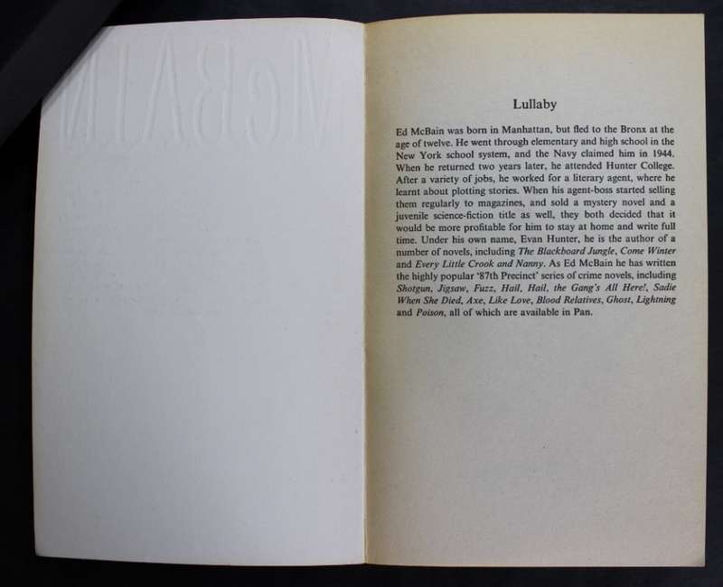 Ed McBain Lullaby an 87th Precint Novel Softcover Book