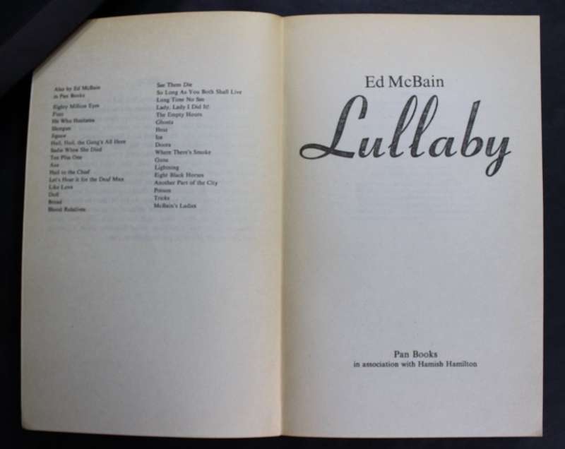 Ed McBain Lullaby an 87th Precint Novel Softcover Book