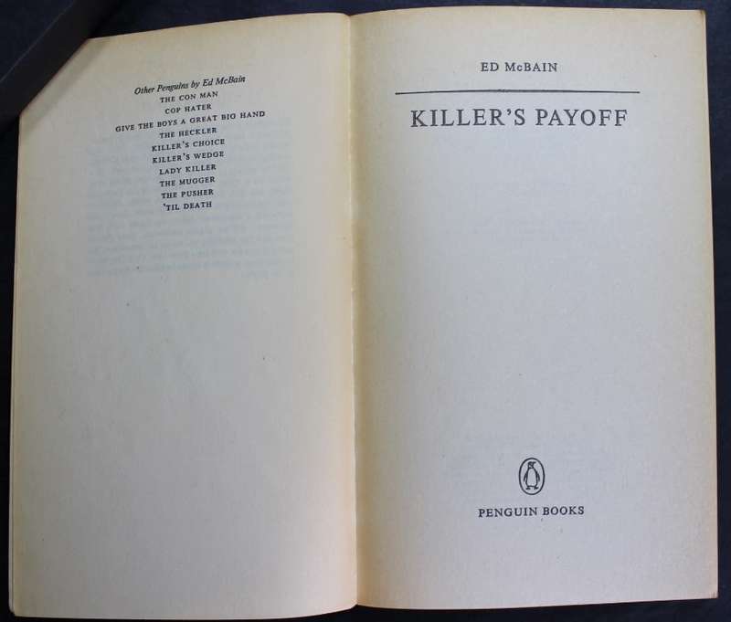 Ed McBain Killer`s Payoff an 87th Precint Novel Softcover Book