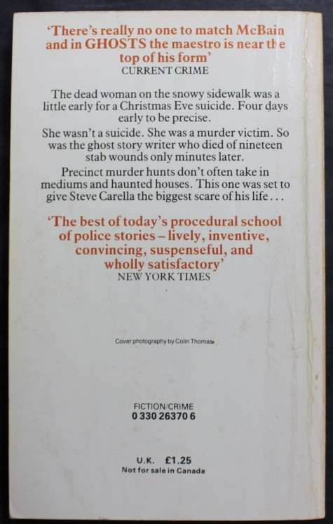 Ed McBain Ghosts an 87th Precint Mystery Softcover Book