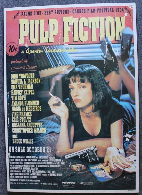 Pulp Fiction Film Poster - Block Mounted