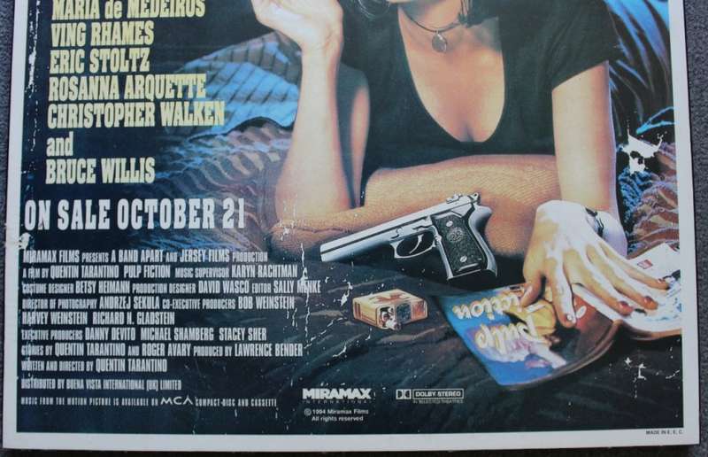 Pulp Fiction Film Poster - Block Mounted