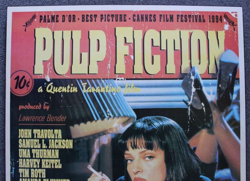 Pulp Fiction Film Poster - Block Mounted