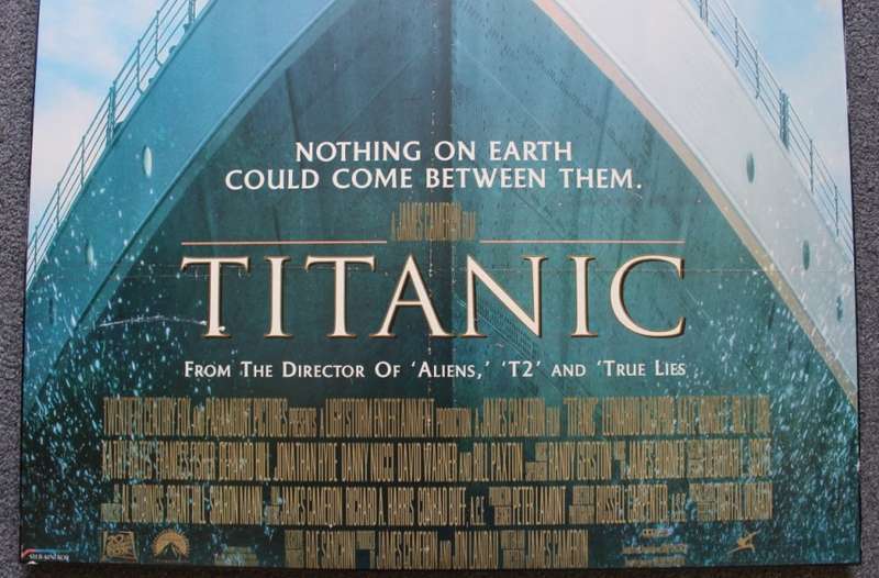 Titanic Film Poster - Block Mounted.