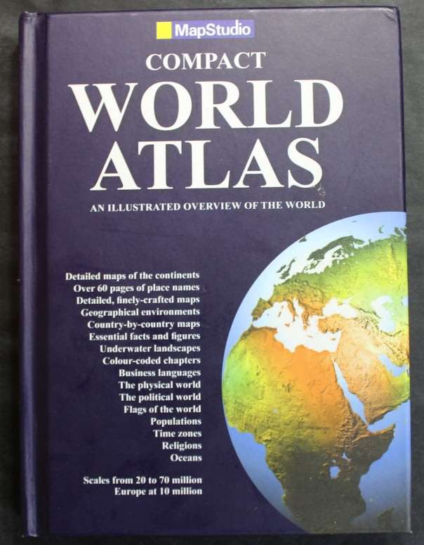 Map Studio Compact World Atlas Hard Cover Book