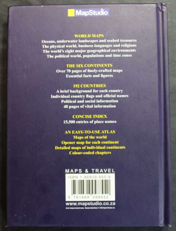 Map Studio Compact World Atlas Hard Cover Book