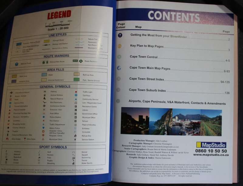 Map Studio 7th Edition Cape Town Concise Streetfinder Softcover Book