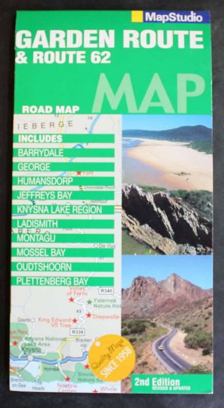 Map Studio 2nd Edition Garden Route and Route 62 Folded Road Map