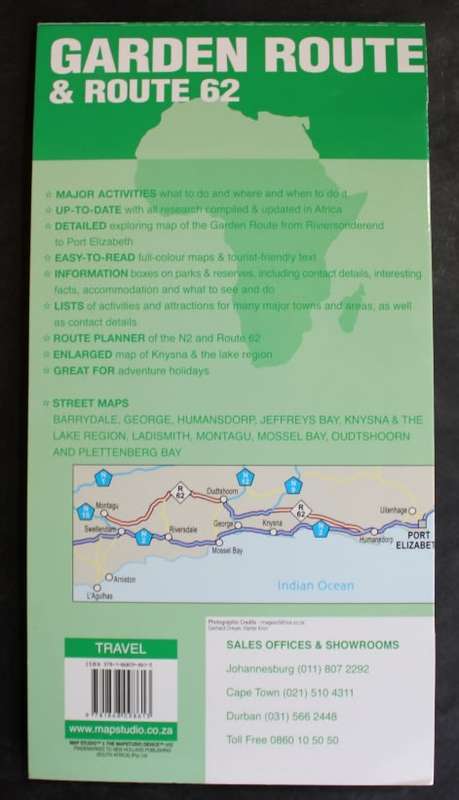 Map Studio 2nd Edition Garden Route and Route 62 Folded Road Map