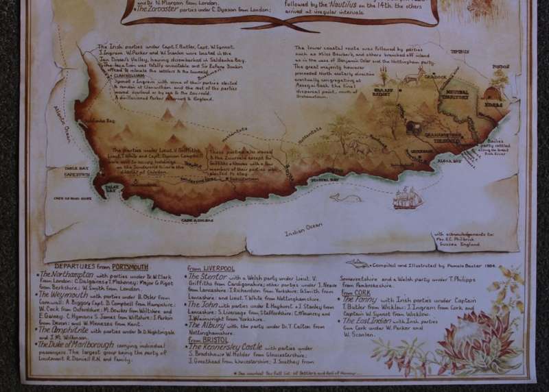 The 1820 Settlers Map, By P Grant