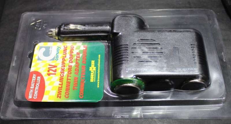 Universal Twin Adapter for Cigarette Lighter output  12V by Brunner # 7203357N