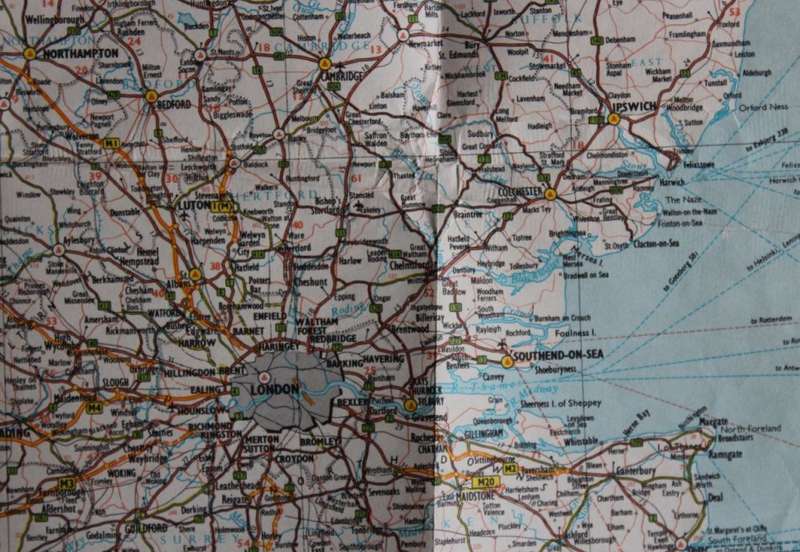 Vintage Folded Map of Britain and Northern Ireland for Tourists 1973