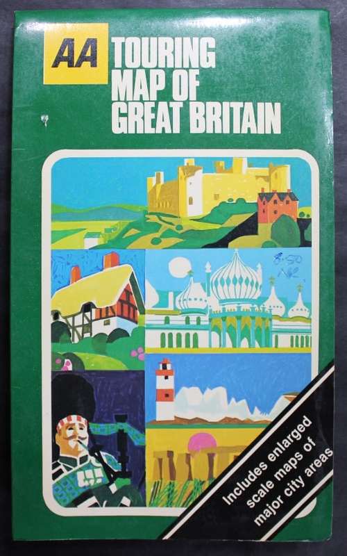 Vintage Folded AA Touring Map of Great Britain 1979
