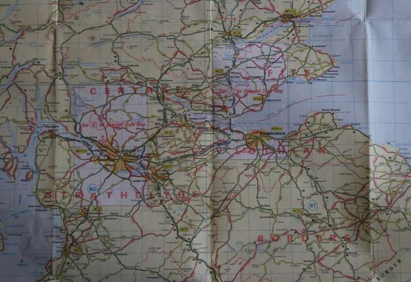 Vintage Folded AA Touring Map of Great Britain 1979