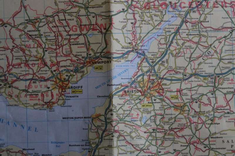 Vintage Folded AA Touring Map of Great Britain 1979