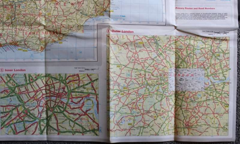 Vintage Folded AA Touring Map of Great Britain 1979