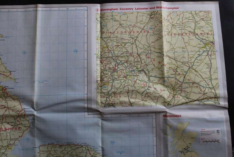 Vintage Folded AA Touring Map of Great Britain 1979