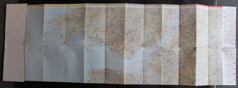 Vintage Folded Map Motorists` Map of West Country & South Wales, #1 First Edition 1977.