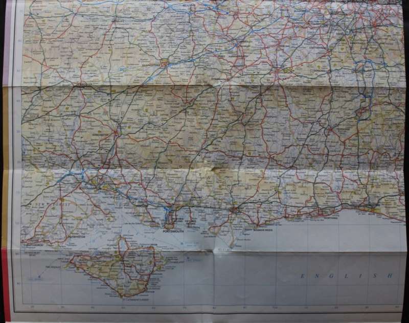 Vintage Folded Map Motorists` Map of South East & East Midlands, #2 First Edition 1977