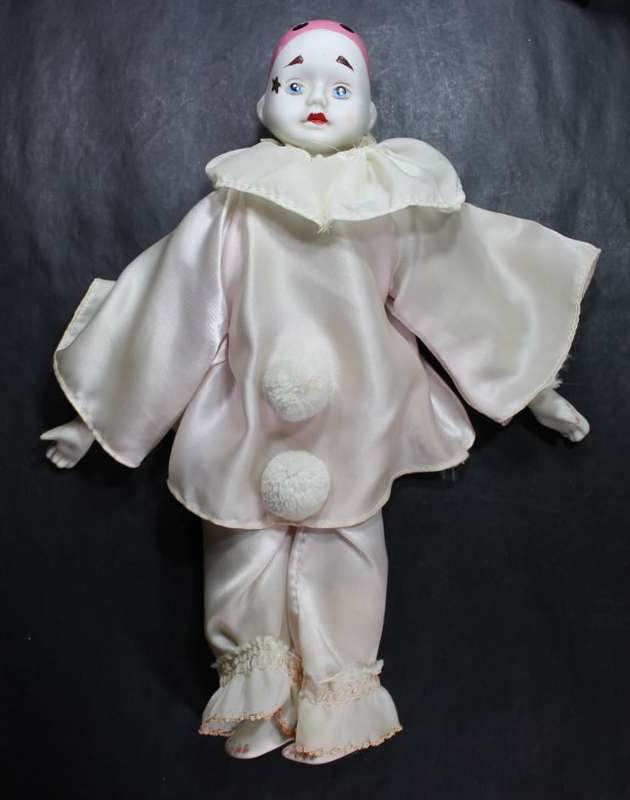 Porcelain Pierot Clown Figurine