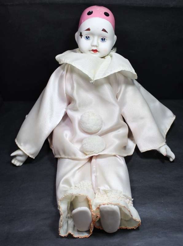Porcelain Pierot Clown Figurine