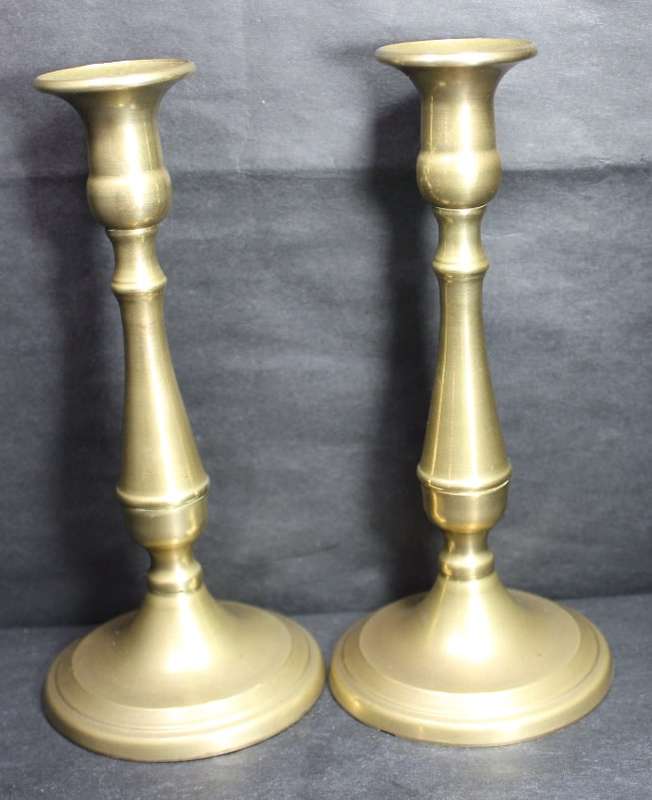 Pair of Vintage Brass Candlestick Holders