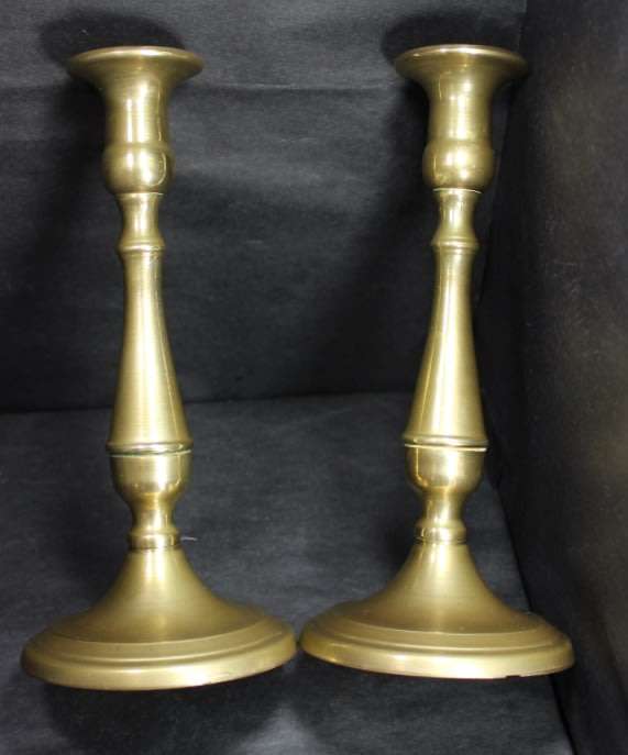 Pair of Vintage Brass Candlestick Holders