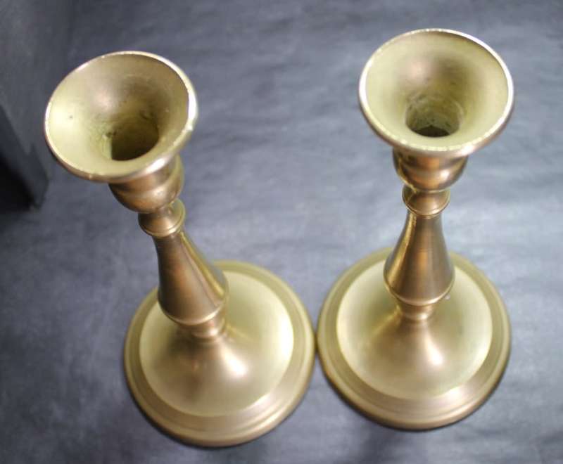Pair of Vintage Brass Candlestick Holders